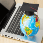 Laptop and Globe Image