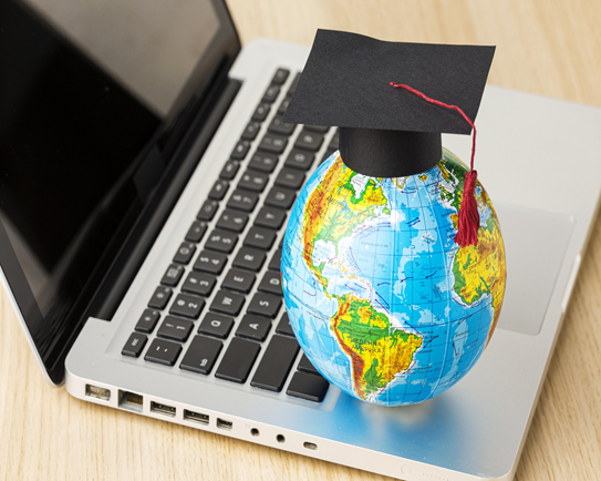 Laptop and Globe Image